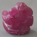 KG-078 100% Genuine Natural Pink Red Ruby Carved Lord Ganesh Ganesha Hindu talisman deity of success Gemstone Buddha amulet Statue 21cts